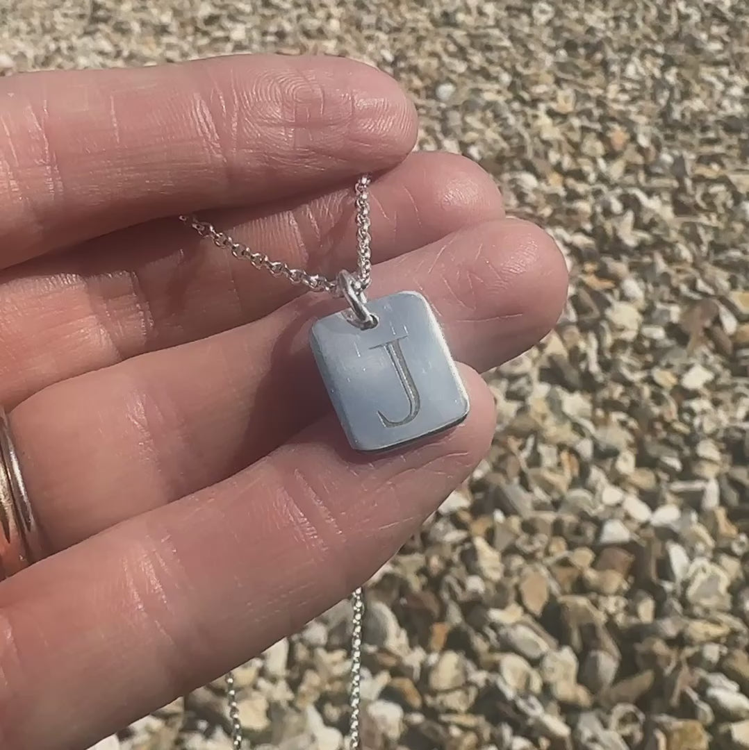 "Own Your Story" Hidden Message Tag Pendant | Personalised Initial Engraving