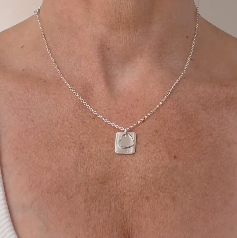 "Reach for the Stars" Hidden Message Tag Pendant | Personalised Name Engraving